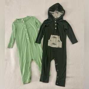 Kate Quinn Green Rompers